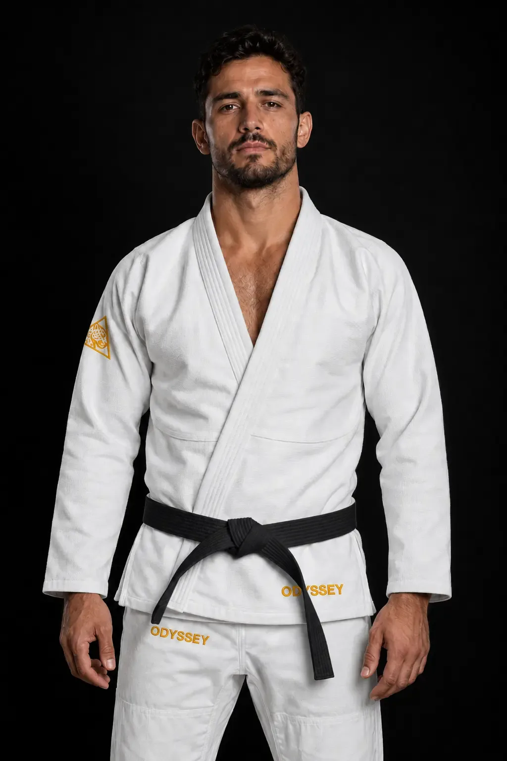 Kimono de BJJ blanco Odyssey para adulto, vista frontal
